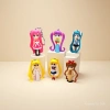 Six optional key chain accessories in the shape of a cute girl figurine, keychain pendant, perfume bottle and chili pepper details Picture